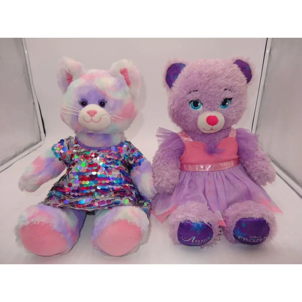 Build A Bear Disney Frozen Anna Stuffed Teddy Bear Lavender 17